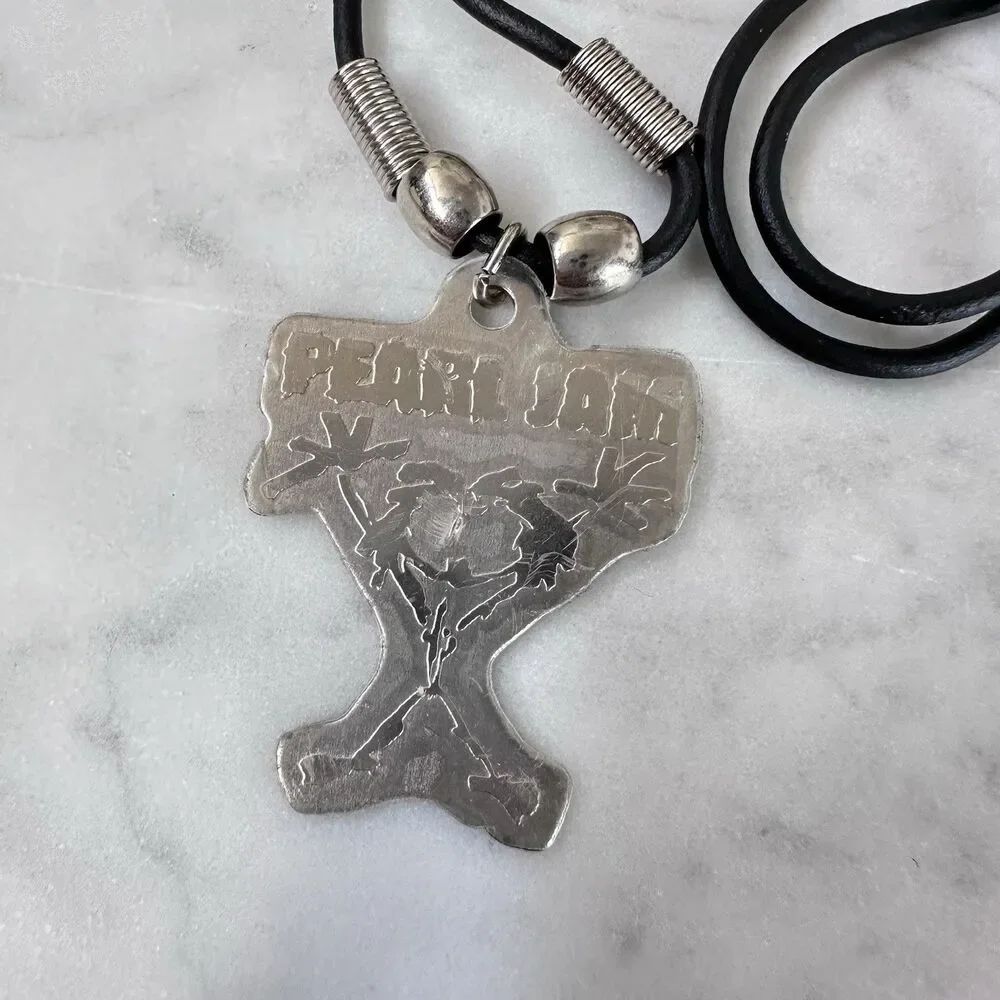 Vintage Pearl Jam Alive Stickman Necklace 90s Promotional Gift Japan Promo RARE